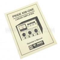 Operator Manual for the Pride KW-ONE Linear Amplifier