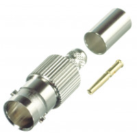 RFB-1724-S RF Industries BNC Female Crimp Connector 75 Ohm for Cable Group S