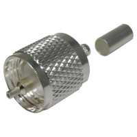 RFU-505-STC1 RF Industries UHF Male Crimp (PL259) Connector for Cable Group C1