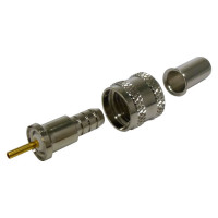 RFU-600-1 RF Industries Mini UHF Male Crimp Connector for Cable Group C