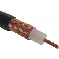RG213/U Belden Coaxial Cable, Flexible, Stranded Center Conductor, 0.405 Diameter, Black Jacket