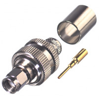 RP-3000-I RF Industries Reverse Polarity SMA Male Crimp Connector for Cable Group I