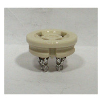 SK4C Socket, 4 pin ceramic 1 1/8", W/snap ring