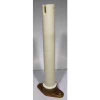 DSA-4-021131-EE218 Victor Bernard 9-7/8 inch Glazed Ceramic Standoff Insulator with Flange Mounting Plate (NOS/NIB)