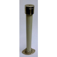 SOI-12 Standoff Insulator, High Voltage, 12 inch Glazed Ceramic with Flange Mounting Plate/Threaded Mount