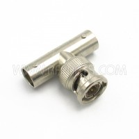 UG274/U Amphenol Nickel Plated BNC Male to Double Female In Series Adapter 
