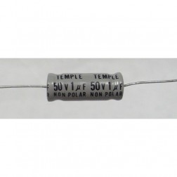 1-50A-T Capacitor 1 uf 50v axial, Temple