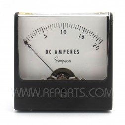 1227 Simpson Panel Meter 0-2 DC Amperes (Pull)