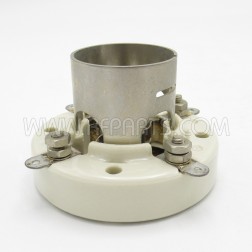 123-209-200 EF Johnson 4 Pin Ceramic Tube Socket (NOS)