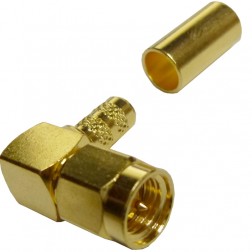 132122 Amphenol Right Angle SMA Male Crimp Connector for Cable Group C