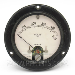 Model 1531 Weston Vintage DC Volt Panel Meter 0 to 500V (Pull)