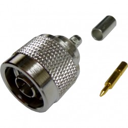 172142  Type N Male Crimp Connector, Straight, Cable Group C1, Amphenol