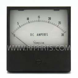 Model 2123 Simpson 0-30 DC Amperes Meter (NOS)