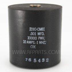 2280-CM81 Cornell Dubilier High Voltage Capacitor .001mfd 10kv 10 Amps @ 1MHz (NOS)