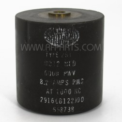 29160B122J00 Sangamo High Voltage Cylindrical Capacitor .0012mfd 6kv 8.2 Amps @ 1000KC (Pull)