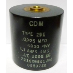 CDM Type 292 .0011 MFD 10000 PWV 10.0 Amps RMS High Voltage Mica Capacitors