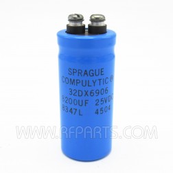 32DX6906 Sprague Computer Grade Capacitor 8200uf 25v 