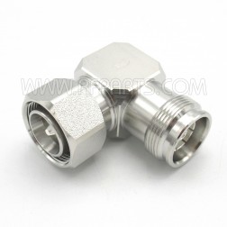 4.3/10-LA-PJ TYC Right Angle 4.3/10 Male to Female Adapter DC-6GHz