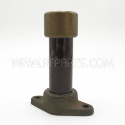 4 Inch Brown Ceramic Stand-Off with Metal Base and Cap (Pull)