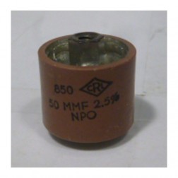 580050-5P Doorknob Capacitor, 50pf 5kv, Clean pullout  (HT50V500KA)