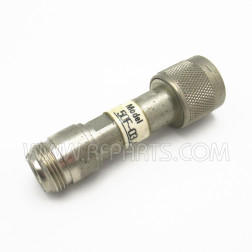 50F-03.4 JFW Type-N Male/Female 3.4dB Attenuator (Pull)
