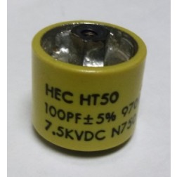 580100-7P Doorknob Capacitor 100pf 7.5kv, 10% (Pull)