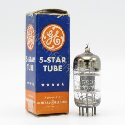 6201 General Electric 5 Star High Frequency Twin Triode Black Plate (NOS)