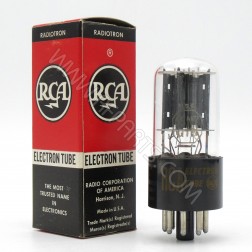 6SN7GTB RCA Medium-Mu Twin Triode with Full Base and Black Plate (NOS)