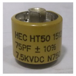 580075-7P Doorknob Capacitor, 75pf 7.5kv 10% (Pull)