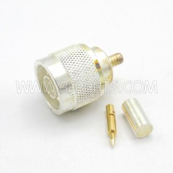 82-5370 Amphenol Early Version Type-N Male Crimp Connector Silver Plated for Cable Group C1 (NOS)