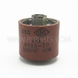 850 CentraLab Doorknob Capacitor 25pf 5KV 10% (NOS)