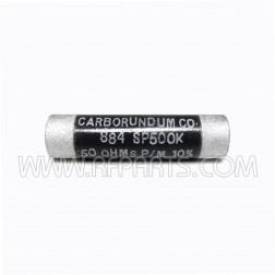 884SP500K Carborundum Resistor 50 ohm 22.5 Watt +/- 10% NSN: 5905-01-061-1383