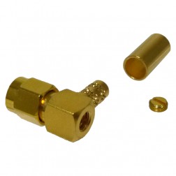 901-9873 Amphenol/RF SMA Male Crimp Connector, Right Angle,Hex Nut, Cable Group: C, Amphenol/RF