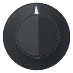 KNOB2C Tuning knob with pointer, black w/skirt