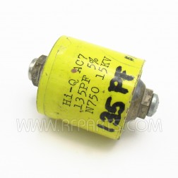 AC7 Hi-Q Doorknob Capacitor 135pf 15Kv 5% (Pull)