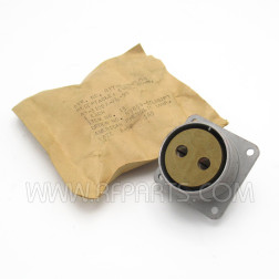 AN-3102A-24-9S Amphenol Vintage 2P Receptacle with Mounting Flange (NOS)
