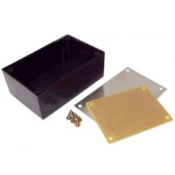 BOX8922 Plastic project box w/Aluminum top, 3.25" x 2" x 1.375"