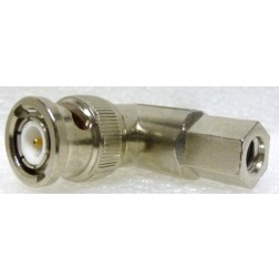 CMC-1011  BNC Male Twist-On Connector, Right Angle, Cable Group C, Alpha (Solid Ctr Cable only)
