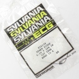 ECG139 Sylvania Zener Diode 9.1v 1w 10% (NOS)