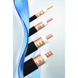 RMC12-T-HLFR  1/2" Eupen Halogen Free Radiating Cable, optimized for In-Tunnel, TETRA, Black, Fire Retardant Jacket 