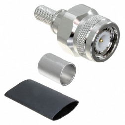 EZ-240-TM-X  TNC Male Crimp Connector, Captivated Pin, Knurled Nut, Cable Group: X, Times