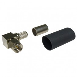 EZ240SMRA-X  SMA Male Crimp Connector, Right Angle, Cable Group X