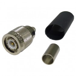 EZ240TM  TNC Male Crimp Connector, Captivated Pin, Knurled Nut, Cable Group: X, Times