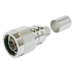 EZ-400-NMH-75 Times Microwave Type-N Male Crimp Connector for Cable Group I-75 (NOS)