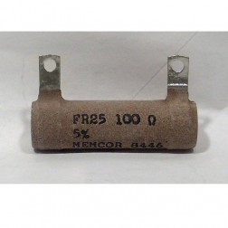 FR25-100 Memcor Wirewound Resistor 100 ohms 25 watts 5% (NOS)