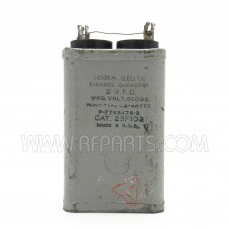 23F102 General Electric P-7763476-2 OIl-Filled Capacitor 2 mfd 600vdc (Pull)