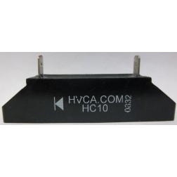 HC10 HIGH VOLTAGE RECTIFIER BLOCK WITH MOUNTING SLOTS, 1amp 10kv
