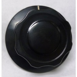 KNOB20  Tuning Knob-Fluted, with Skirt, Black with White Pointer