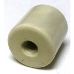 NL523W02-050 Standoff Insulator, Glazed Ceramic, 1/2" Long x 1/2" Diameter with Threaded Mounting Holes