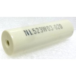 NL523W03-020 Standoff Insulator, Glazed Ceramic, 2.5" Long x 3/4" Diameter with Threaded Mounting Holes